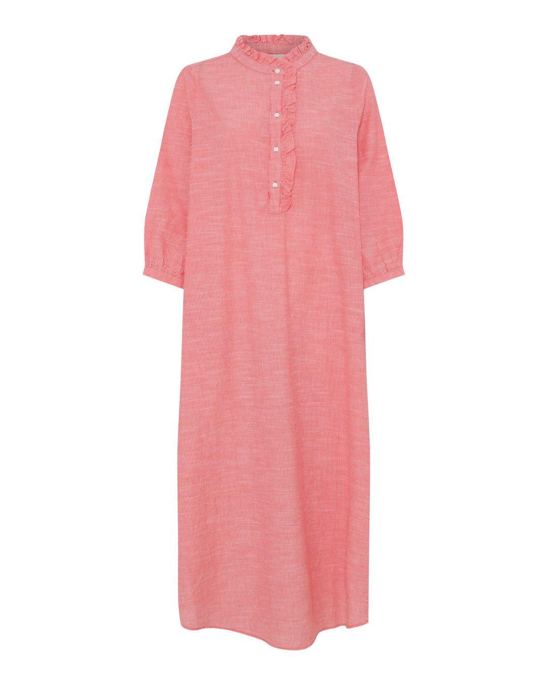 FRAU Madrid flæsekjole Dress Hot Coral Stripe