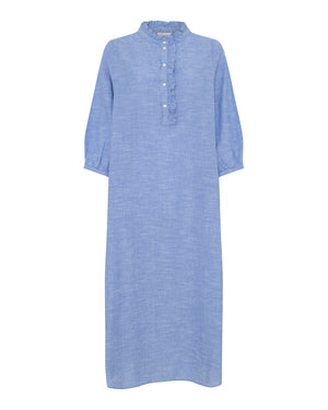 FRAU Madrid flæsekjole Dress Medium Blue Stripe
