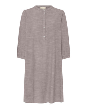 FRAU Madrid kort kjole Dress Coffee Quartz Stripe