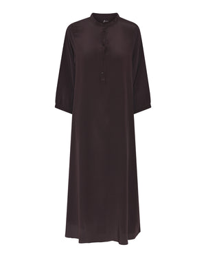 FRAU Madrid silk crepe dress Dress Chocolate Torte