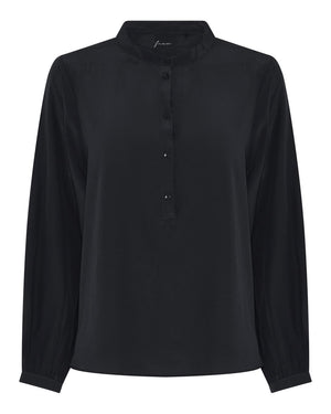 FRAU Madrid silk crepe shirt Shirt Black