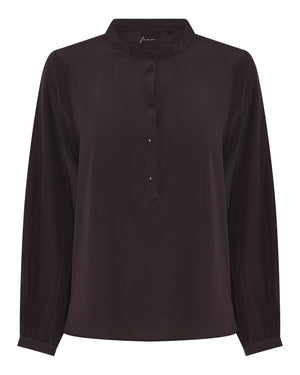 FRAU Madrid silk crepe shirt Shirt Chocolate Torte