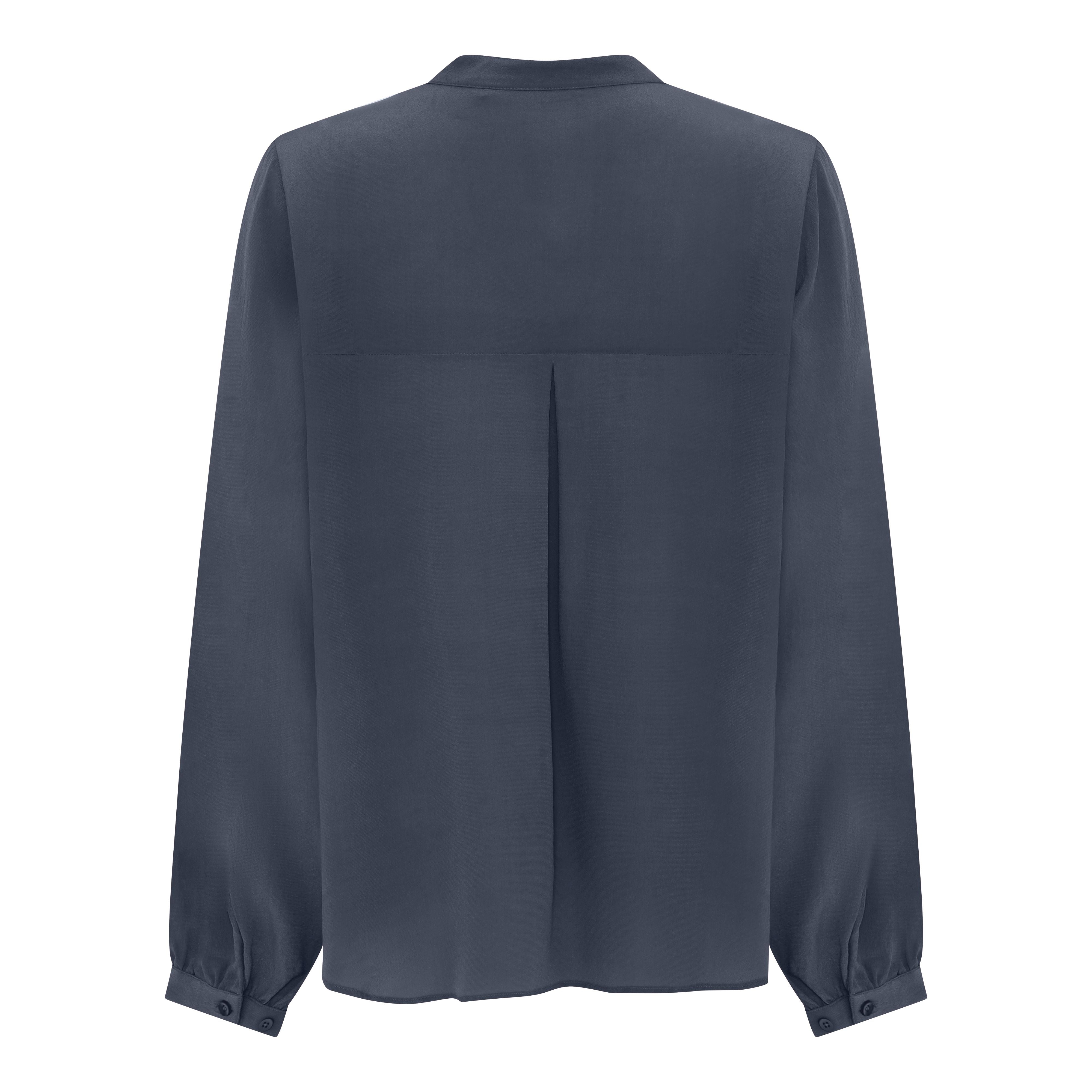 FRAU Madrid silk crepe shirt Shirt Navy Blazer