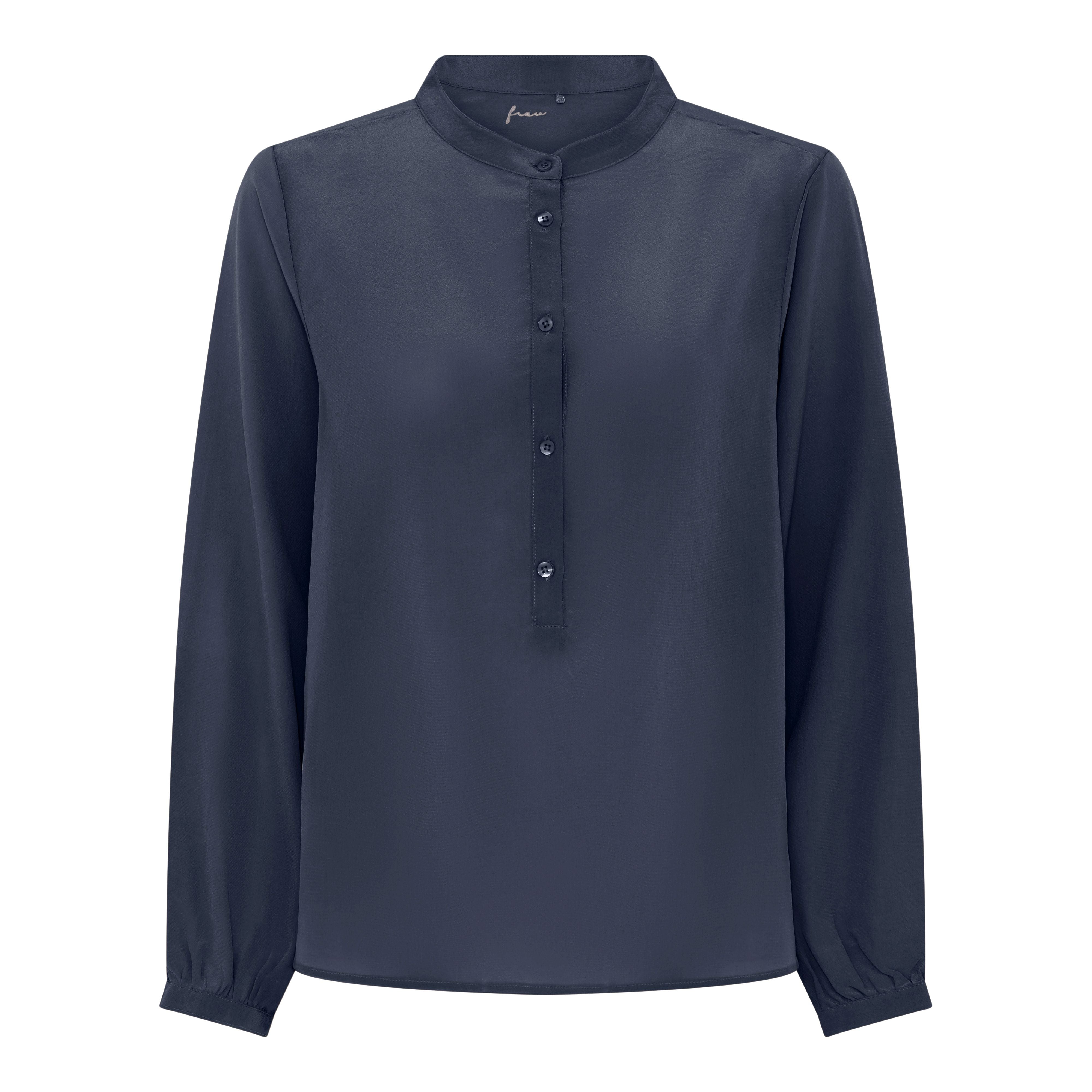 FRAU Madrid silk crepe shirt Shirt Navy Blazer