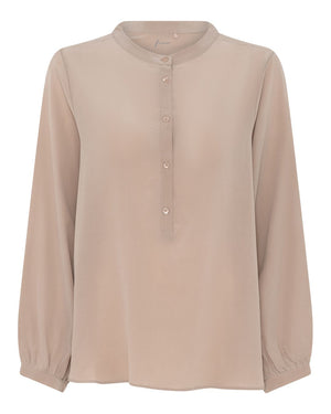 FRAU Madrid silk crepe shirt Shirt Stucco