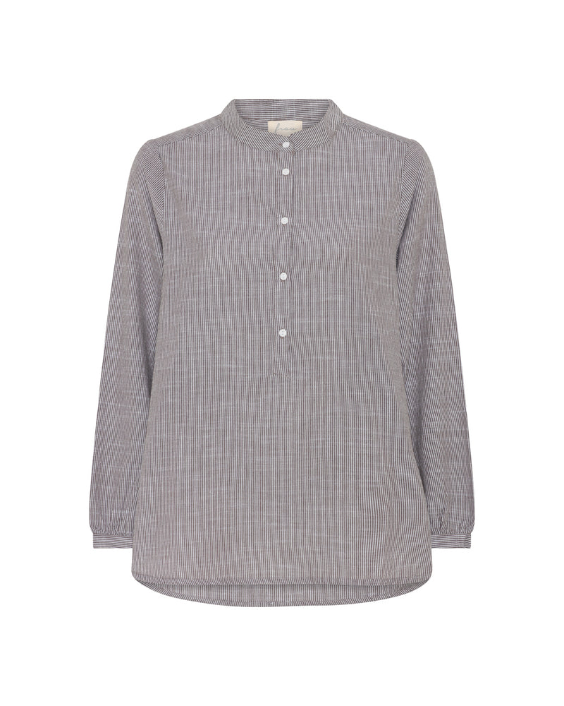 FRAU Madrid skjorte Shirt Coffee Quartz Stripe