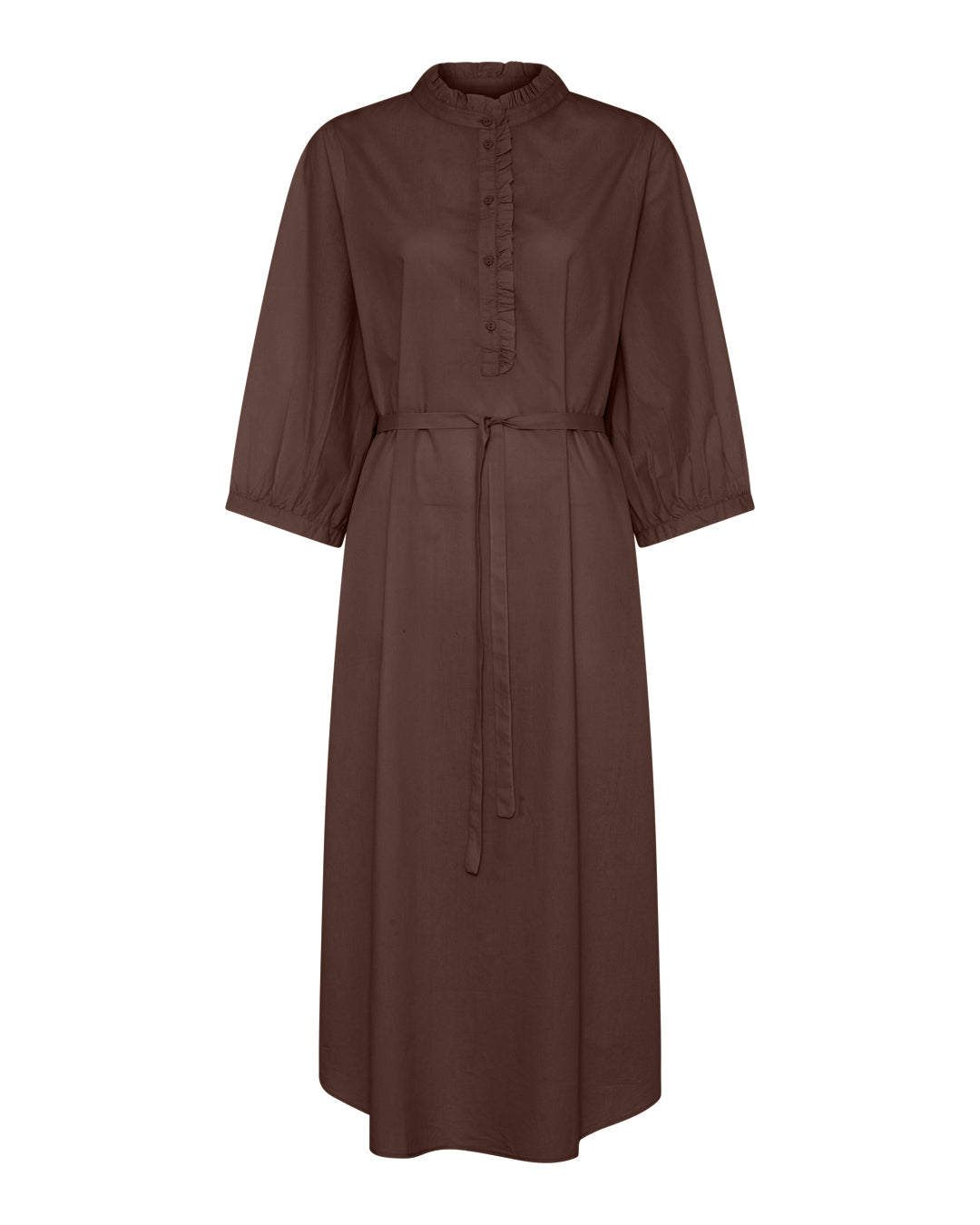 FRAU Madrid flæsekjole Dress Coffee Quartz