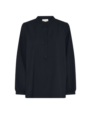 FRAU Madrid uld skjorte Shirt Dark Navy