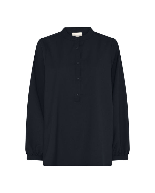 FRAU Madrid uld skjorte Shirt Dark Navy