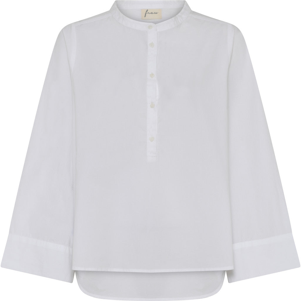 FRAU Madrid wide sleeve skjorte Shirt Bright White