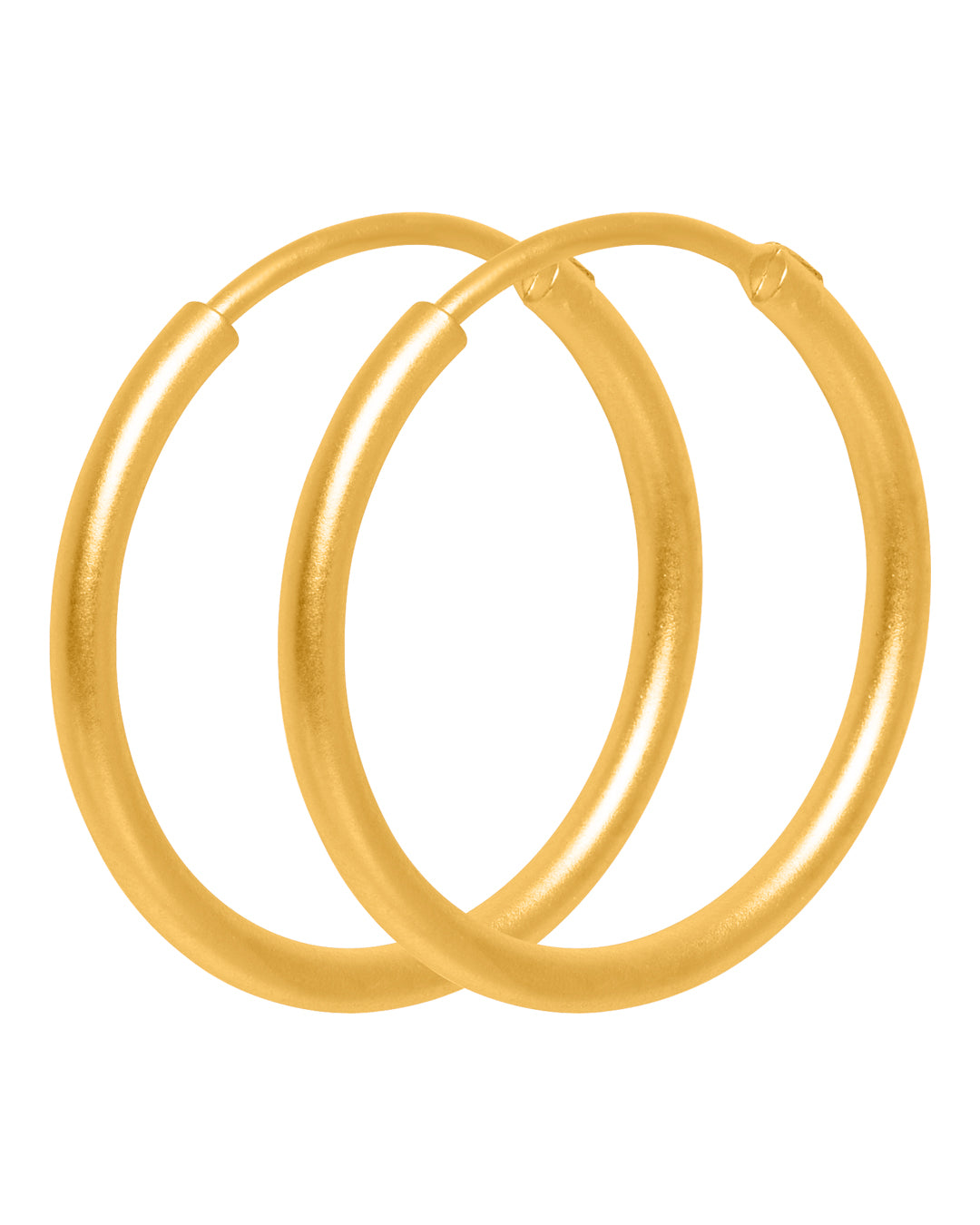 FRAU Manchester forgyldt øreringe 2,0 Earring Matt 18K Gold plated