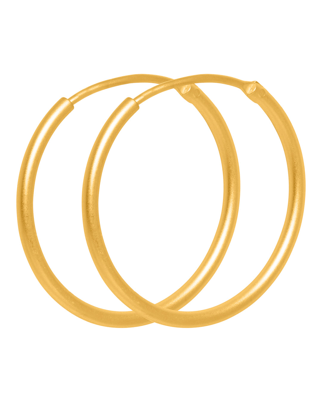 FRAU Manchester forgyldt øreringe 2,5 Earring Matt 18K Gold plated