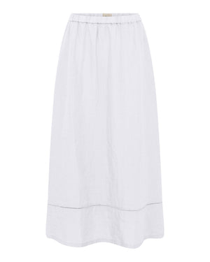 FRAU Melbourne 100% hør ankel nederdel Skirt Bright White