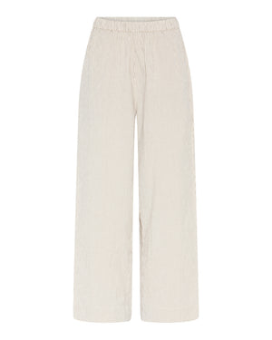 FRAU Melbourne ankelbukser Pant Tapioca Coffee Stripe