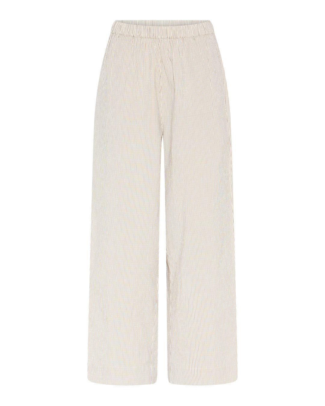 FRAU Melbourne ankelbukser Pant Tapioca Coffee Stripe