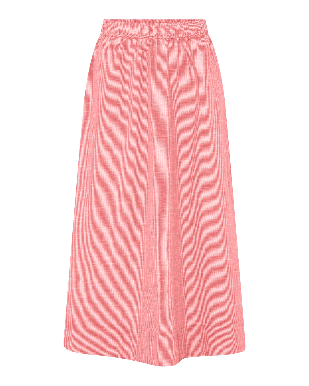 FRAU Melbourne lang nederdel Skirt Hot Coral Stripe