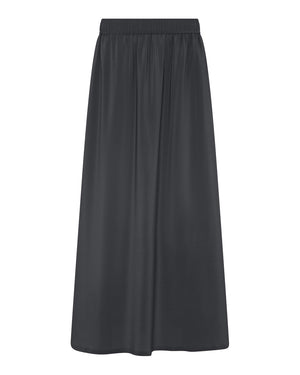 FRAU Melbourne silke skirt lang Skirt Black