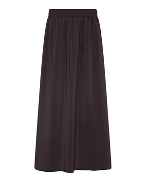 FRAU Melbourne silke skirt lang Skirt Chocolate Torte