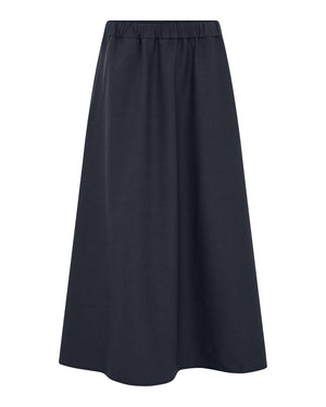 FRAU Melbourne uld nederdel lang Skirt Dark Navy