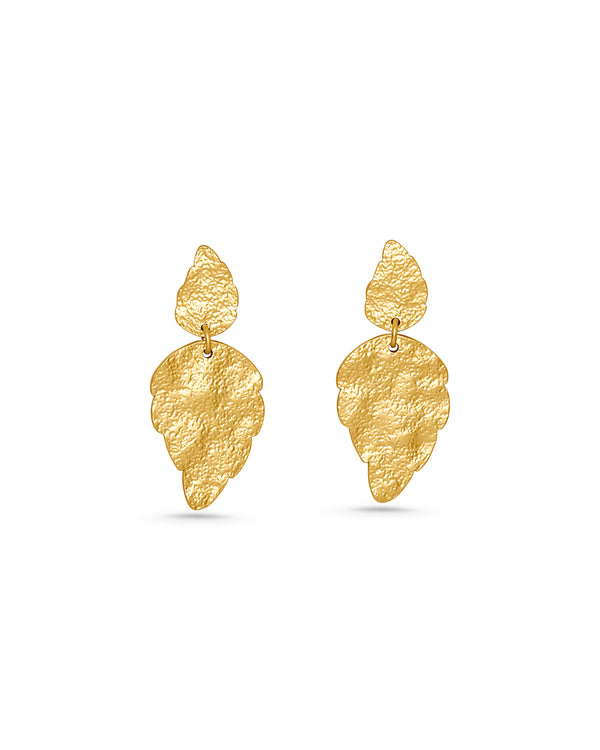 FRAU Miami forgyldte øreringe Earring Matt 18K Gold plated