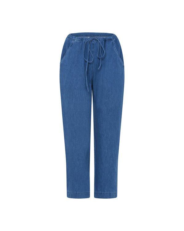 FRAU Milano denim ankelbukser Pant Clear blue denim