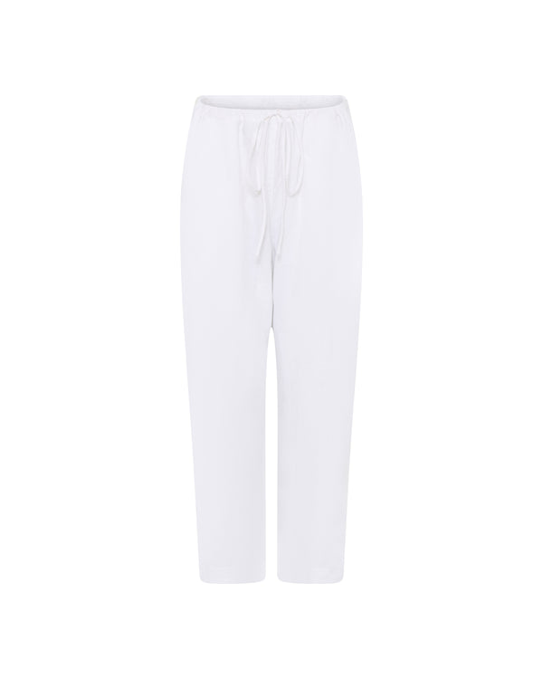 FRAU Milano hør ankelbukser Pant Bright White