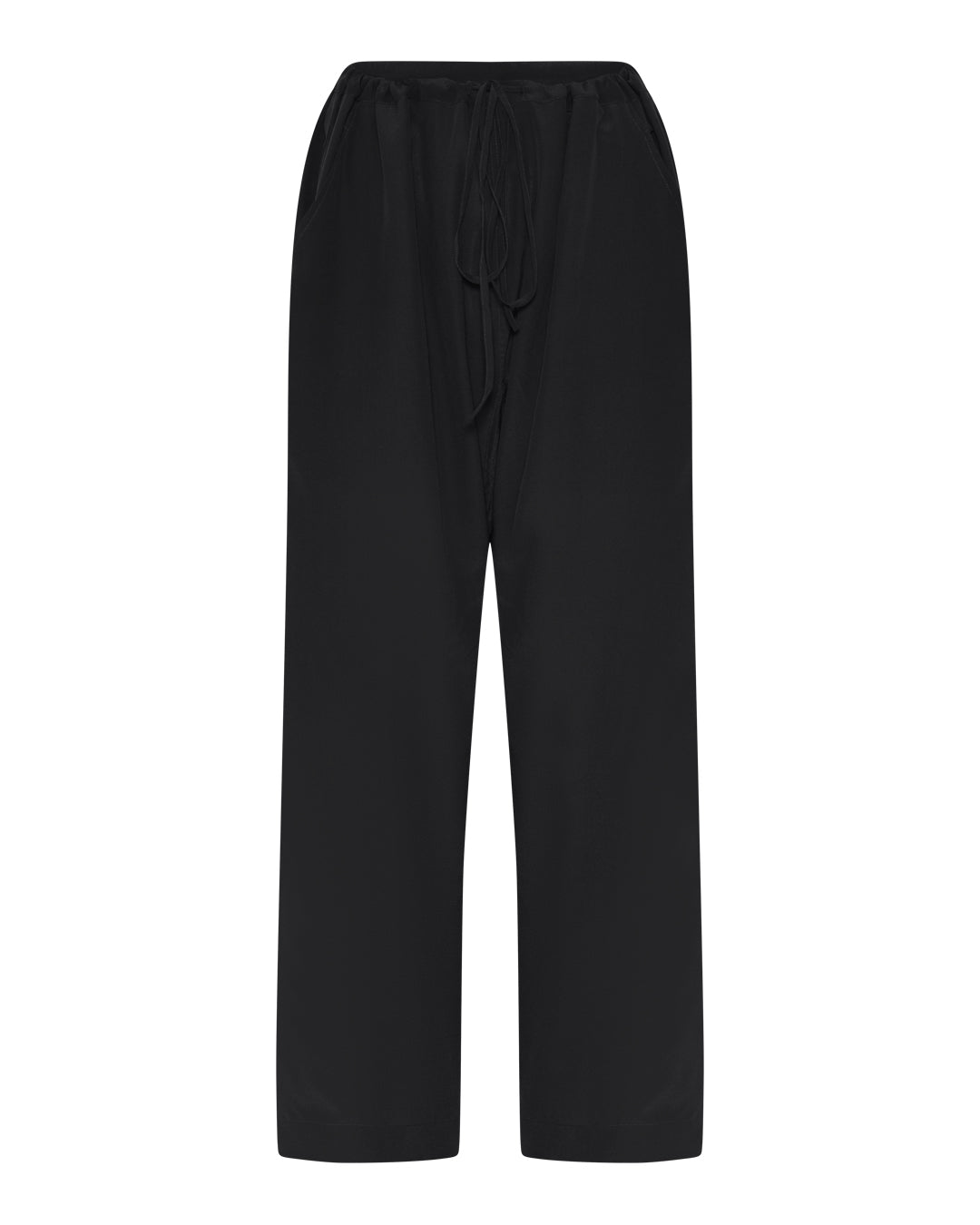 FRAU Milano silk crepe bukser Pant Black