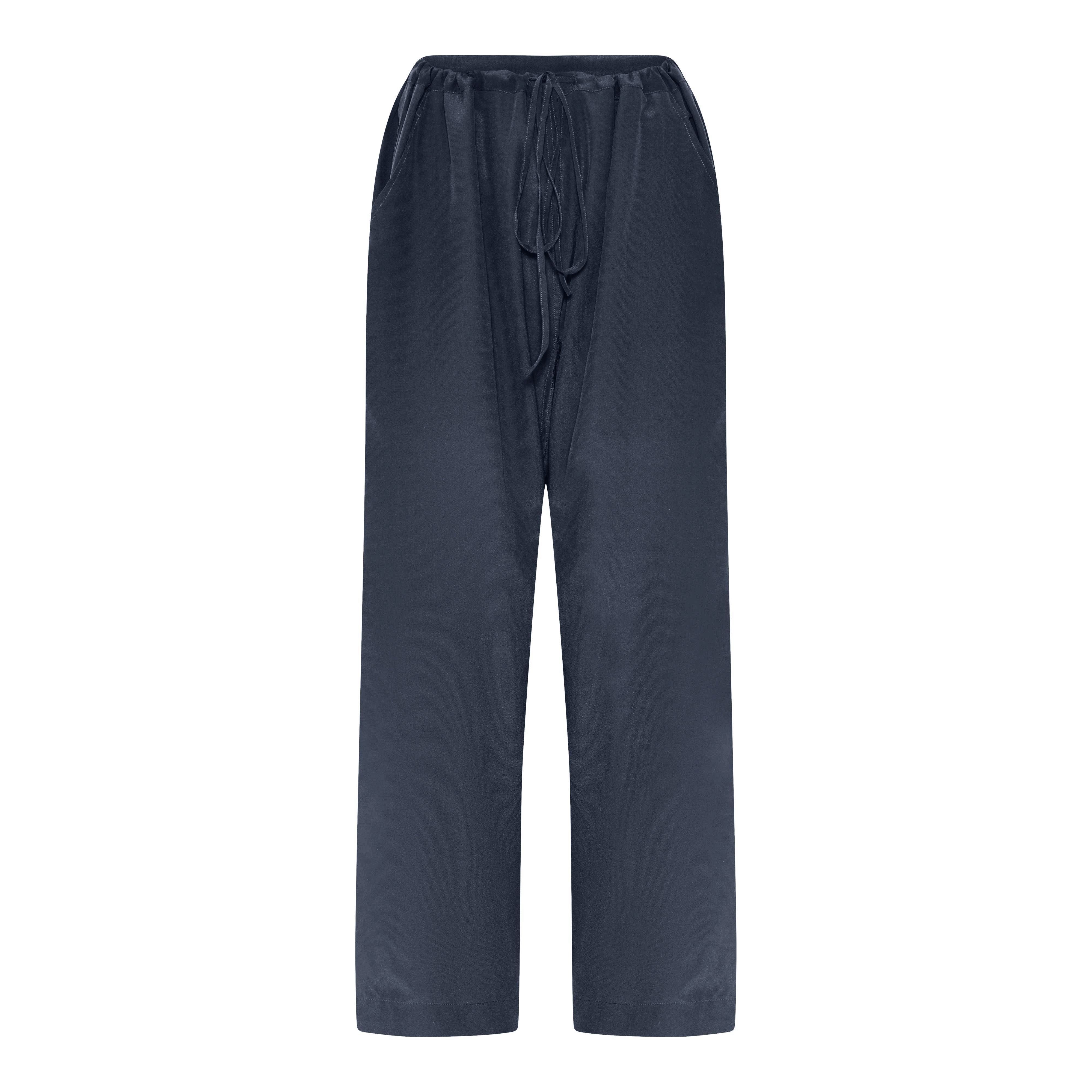 FRAU Milano silk crepe bukser Pant Navy Blazer