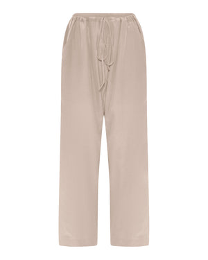 FRAU Milano silk crepe bukser Pant Stucco