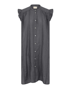 FRAU Napoli 100% hør kjole kort Dress Beluga