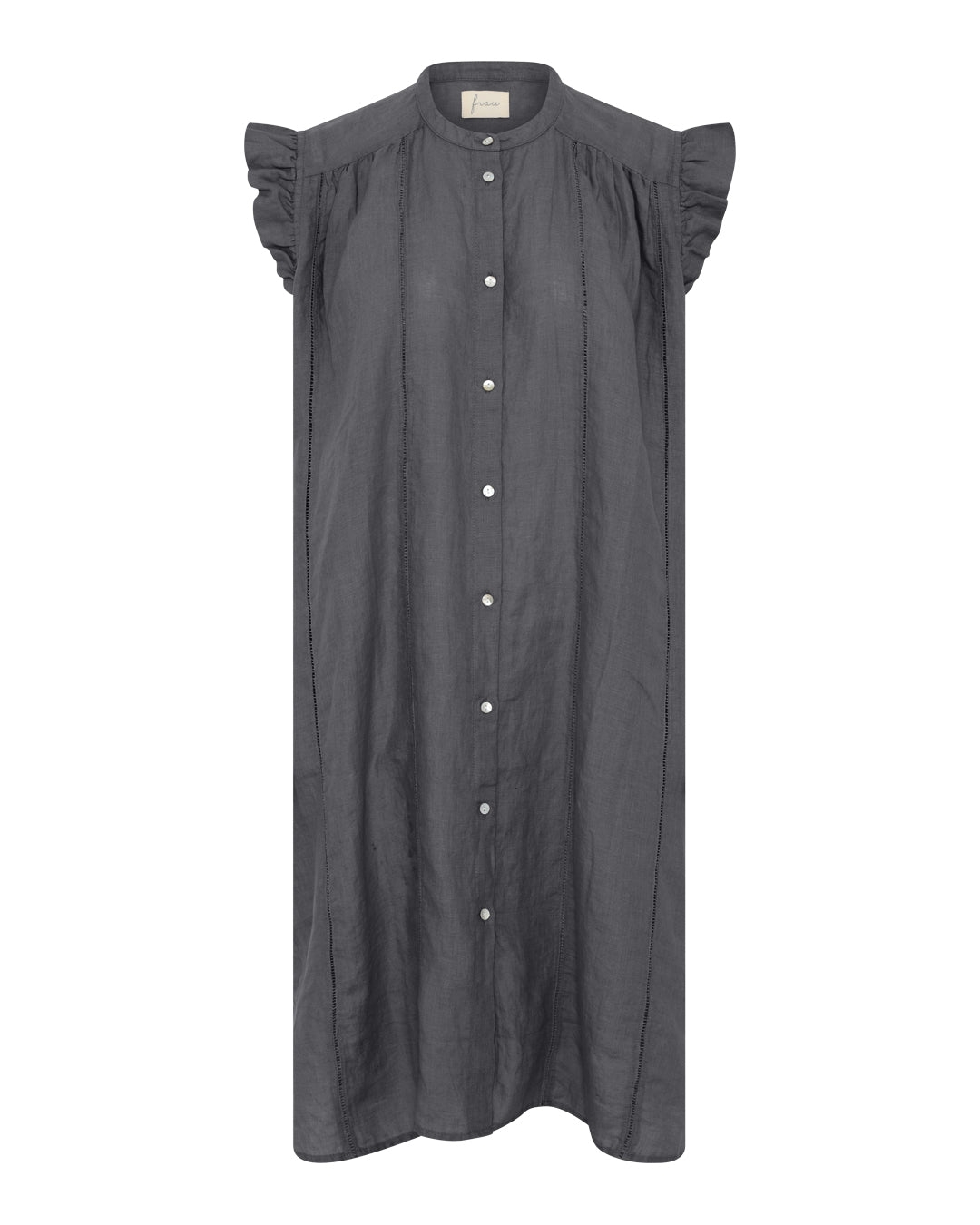 FRAU Napoli 100% hør kjole kort Dress Beluga