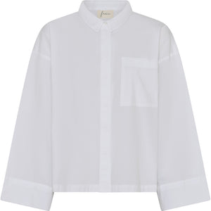FRAU Nice wide sleeve skjorte Shirt Bright White