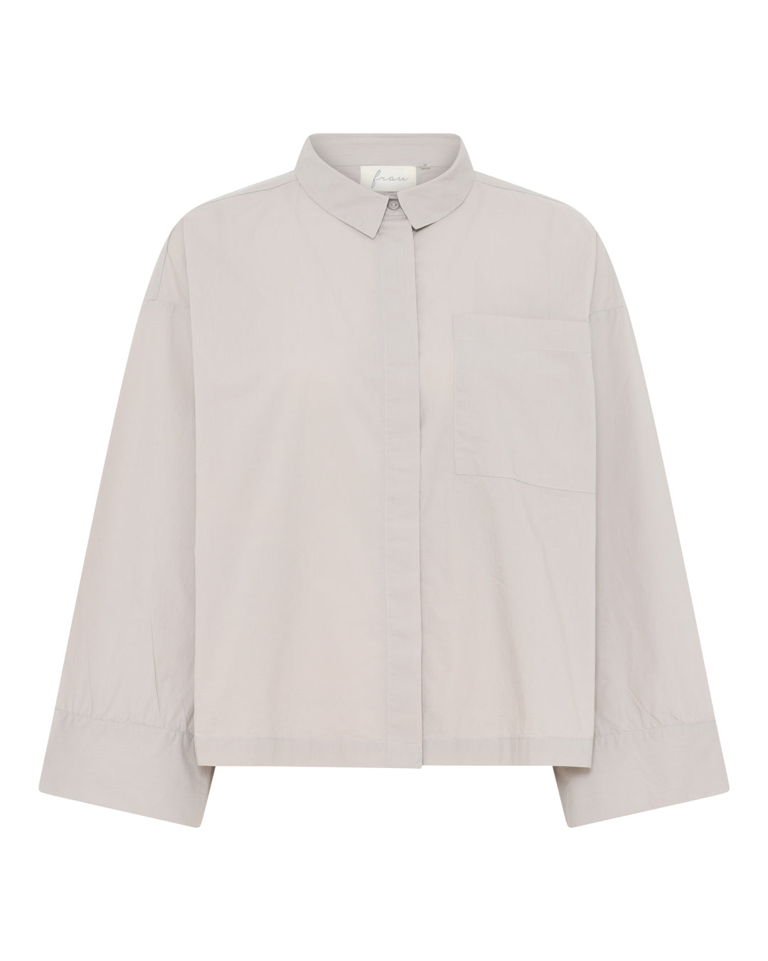 FRAU Nice wide sleeve skjorte Shirt Chateau Gray