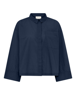FRAU Nice wide sleeve skjorte Shirt India Ink