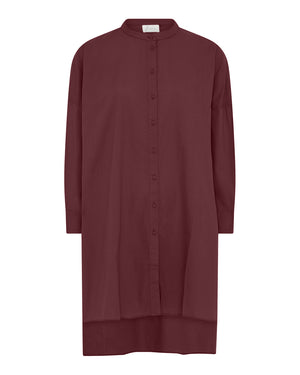 FRAU Osaka skjorte Long shirt Red Mahogany