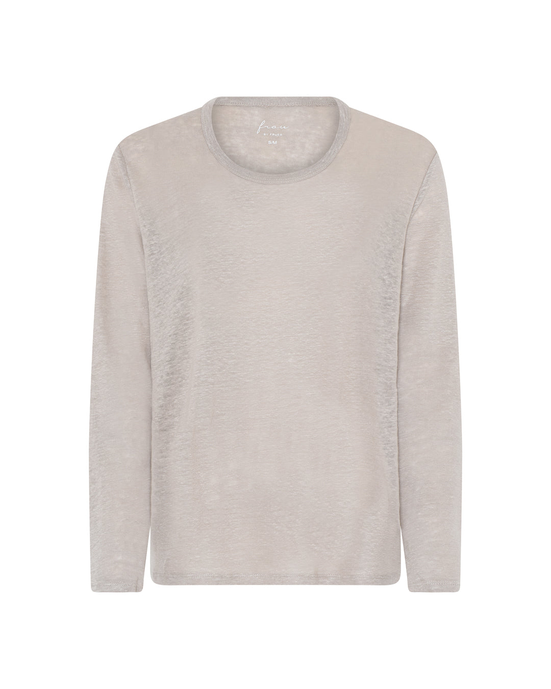 FRAU Panama langærmet hør top Top Pure Cashmere