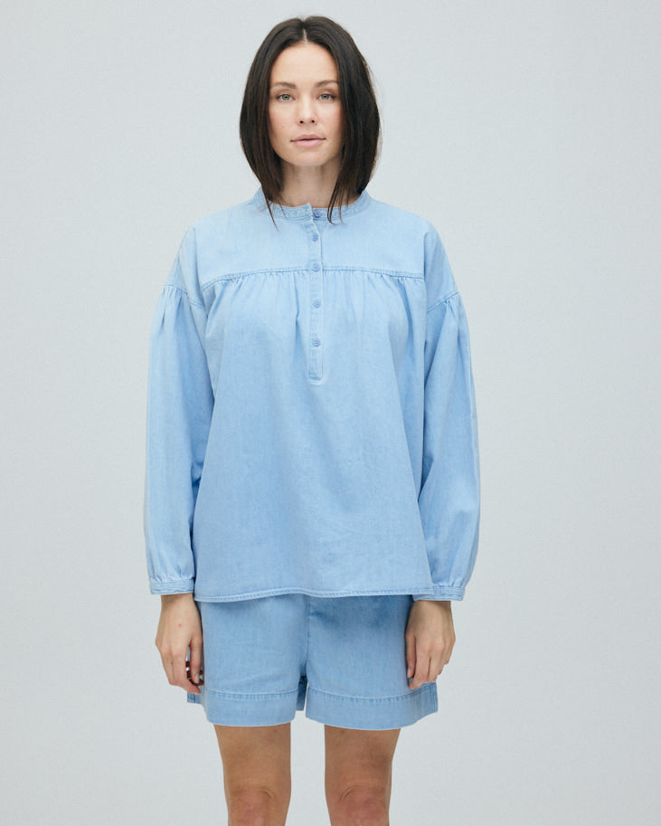 FRAU Paris denim skjorte Shirt Light blue denim