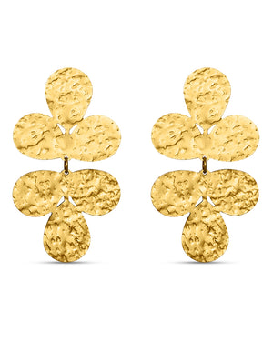 FRAU Phoenix forgyldte øreringe Earring Matt 18K Gold plated