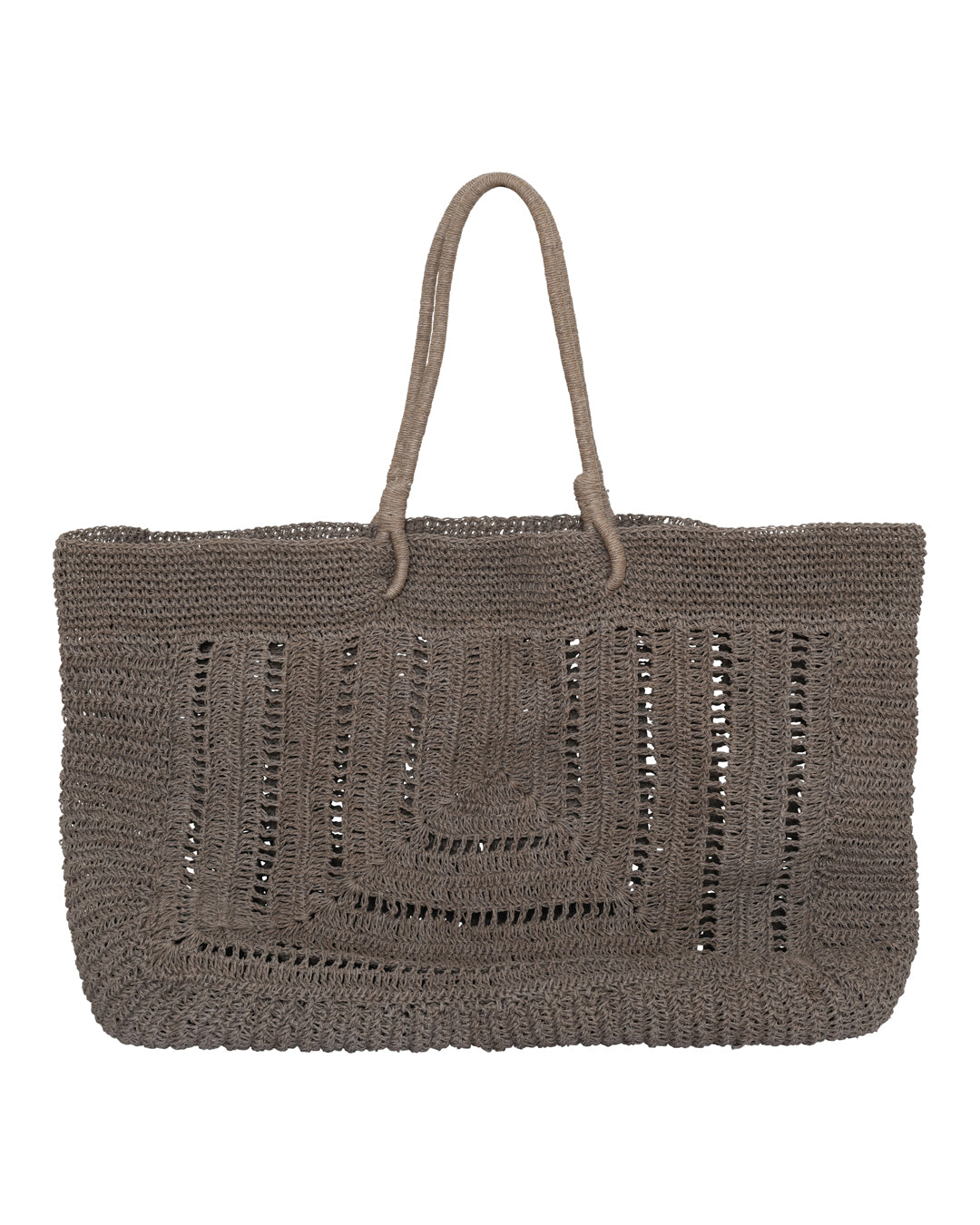 FRAU Riga raffia taske stor Bag Grey