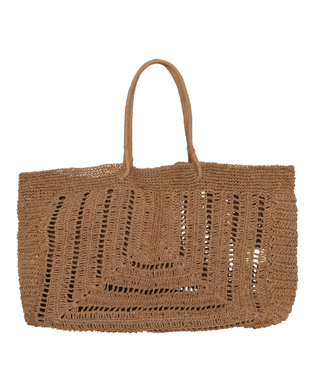 FRAU Riga raffia taske stor Bag Nature Brown