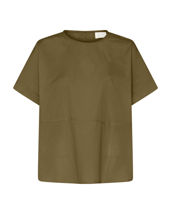 FRAU Rome top Top Military Olive