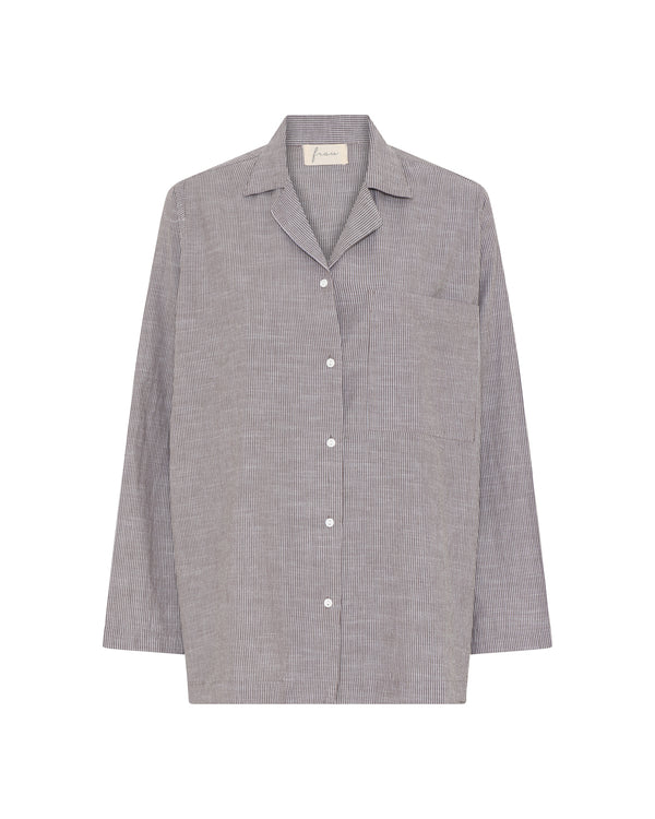 FRAU Seattle skjorte Shirt Coffee Quartz Stripe