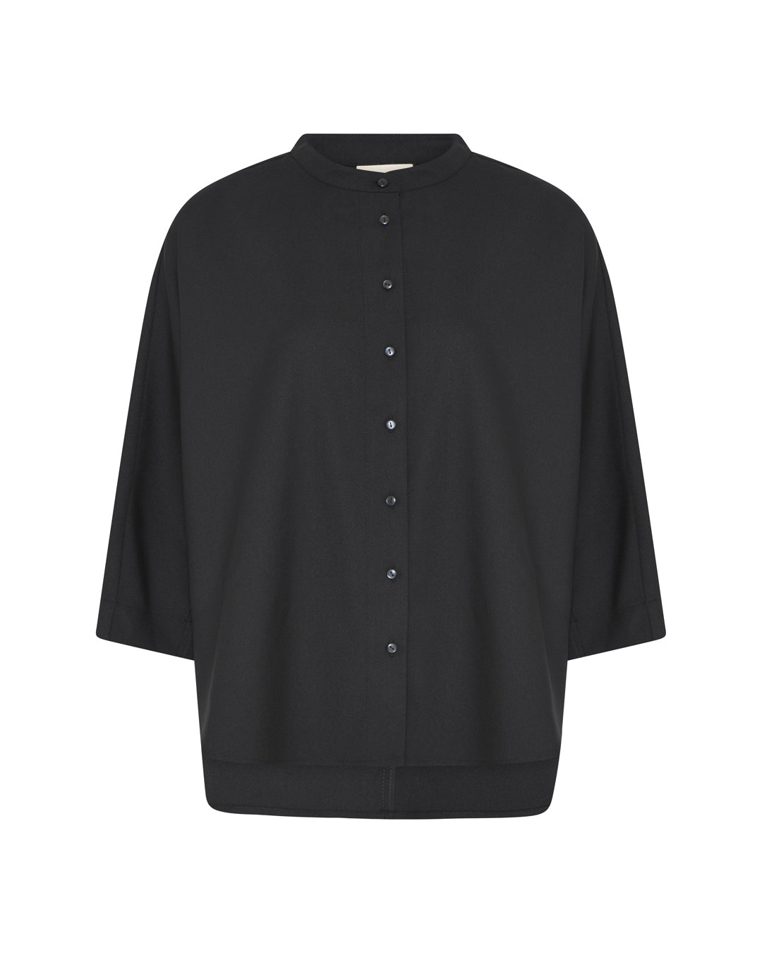 FRAU Seoul kort elegant skjorte Shirt Black