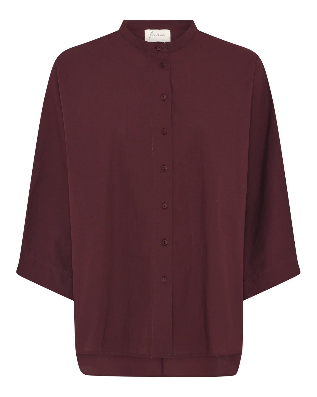 FRAU Seoul kort skjorte Shirt Red Mahogany