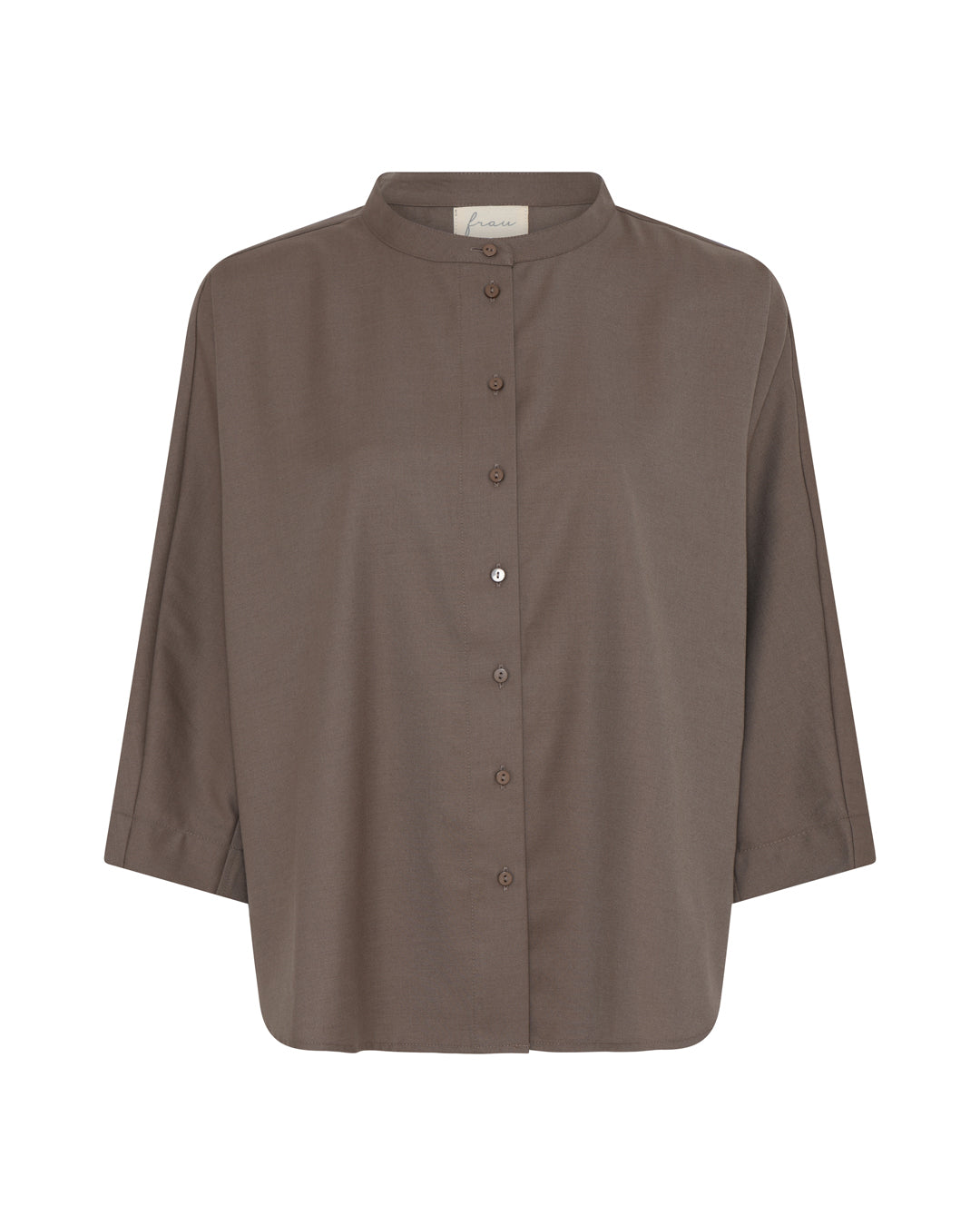 FRAU Seoul kort uld skjorte Shirt Walnut