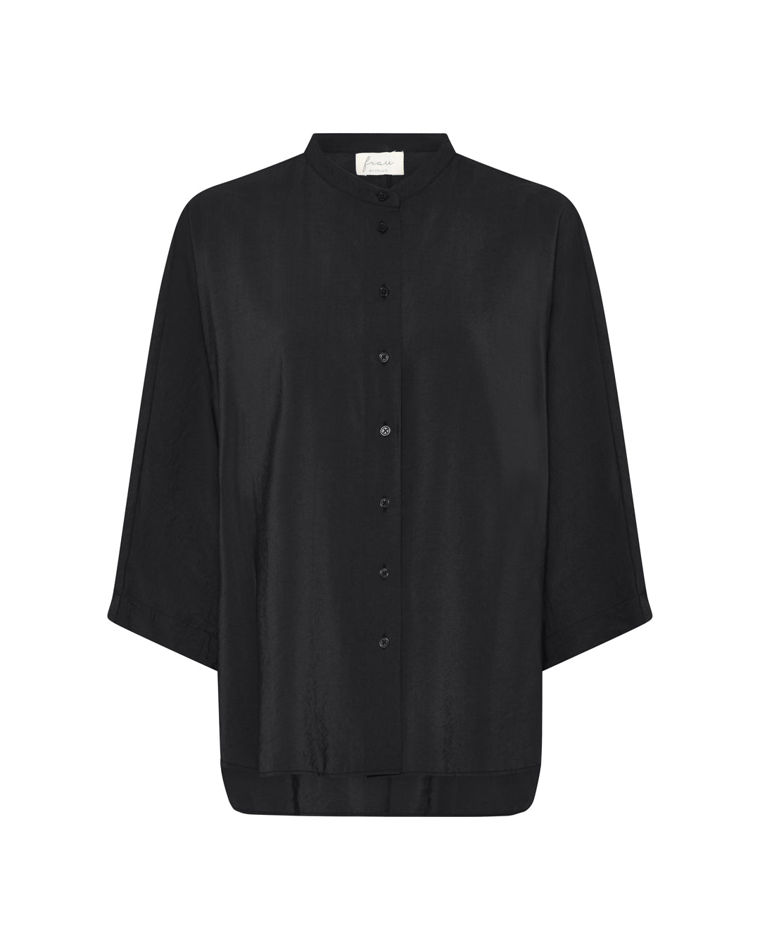 FRAU Seoul kort viscose skjorte Shirt Black