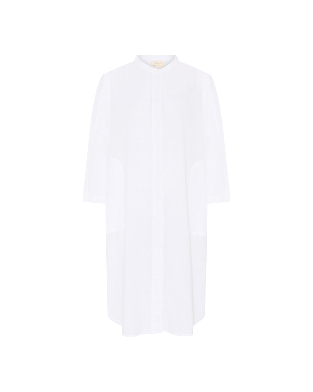 FRAU Seoul lang hør skjorte Long shirt Bright White