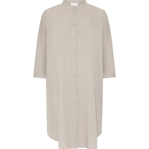 FRAU Seoul lang hør skjorte Long shirt Pure Cashmere