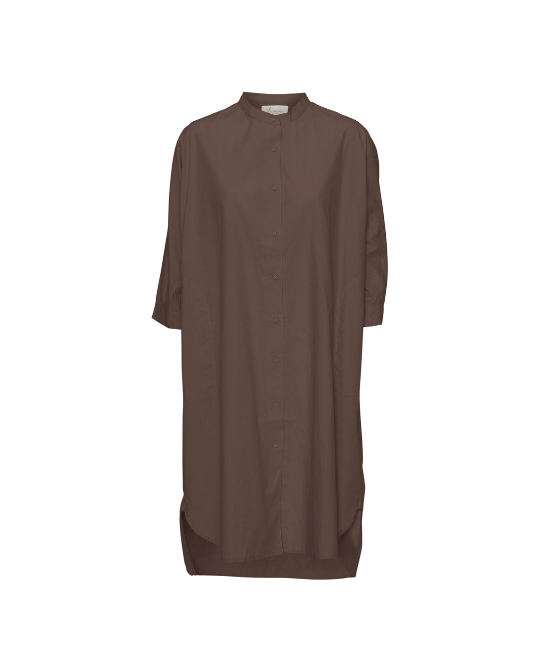 FRAU Seoul lang skjorte Long shirt Coffee Quartz