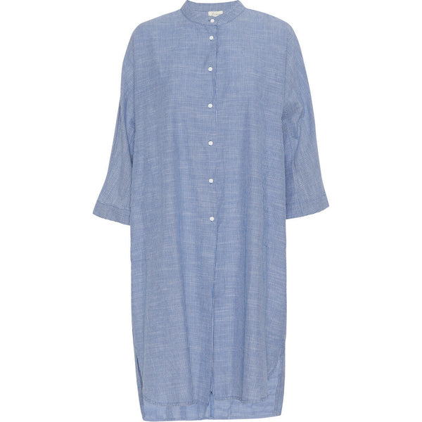 FRAU Seoul lang skjorte Long shirt Medium Blue Stripe